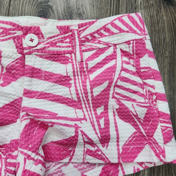 Lilly Pulitzer Pink White Yacht Sea Walsh Sailboat Print Shorts 0 - Picture 5 of 14